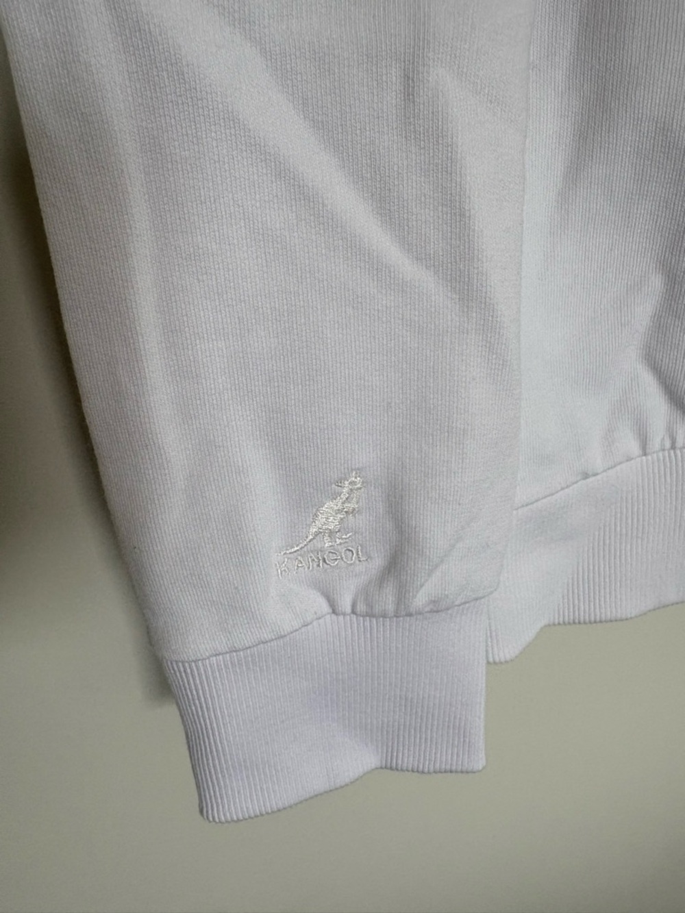 Kangol White Crewneck Sweatshirt | Minimalist Streetwear | Size Large - Picture 5 of 5